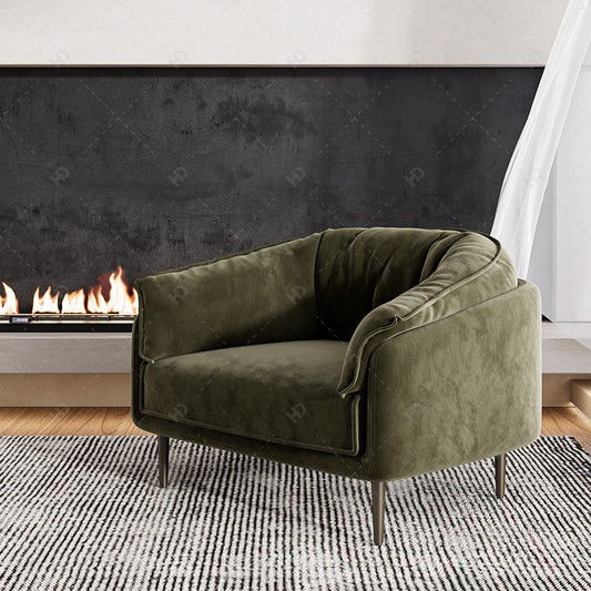 Surrounded by cloth art recreational chair