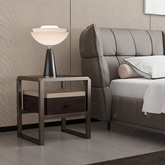 Rice husk bedside table