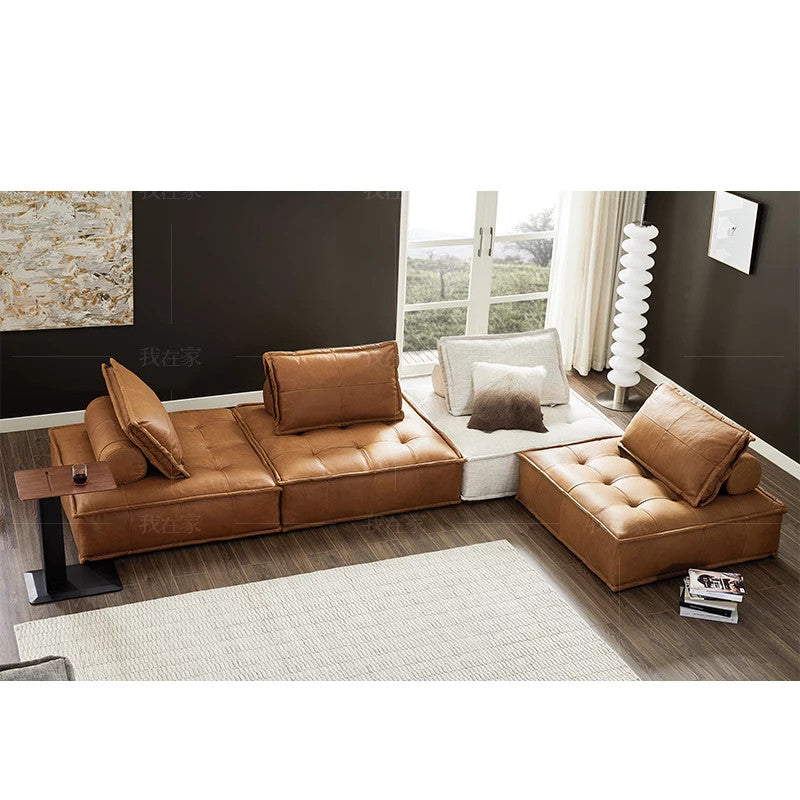 Niawan leather sofa